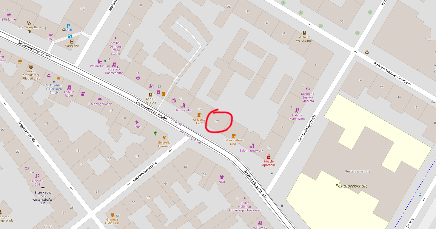 Karte von Mannheim